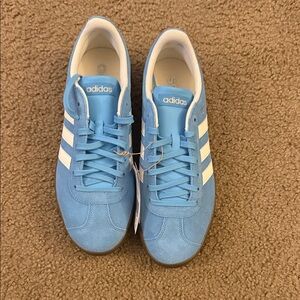 Adidas Light Blue and White Sneakers